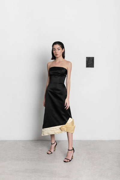 STRAPLESS BOW DRESS