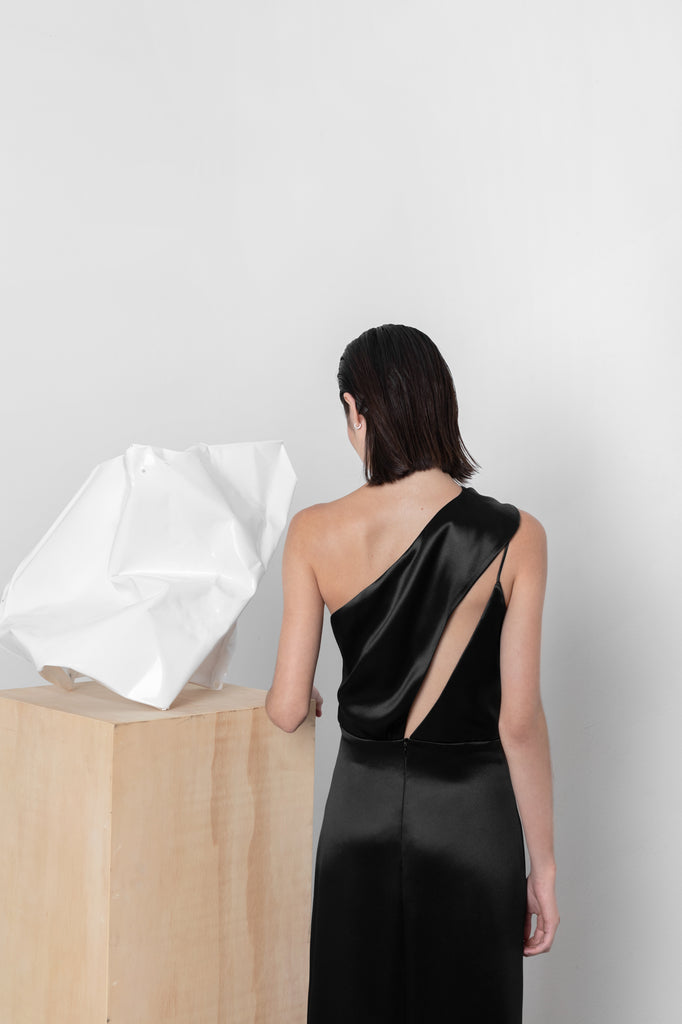 BLACK MOON ASYMMETRICAL DRESS